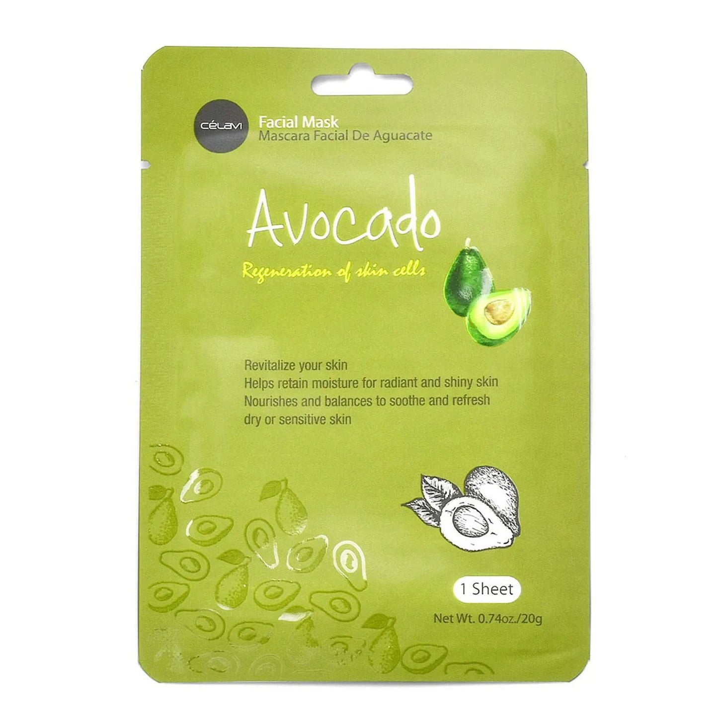 Mascarilla facial de aguacate