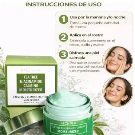 Tea Tree
Niacinamide
Calming
Moisturizer