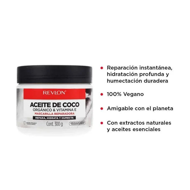 Mascarilla Para Cabello Aceite De Coco + Manteca De Karité + Vitamina E