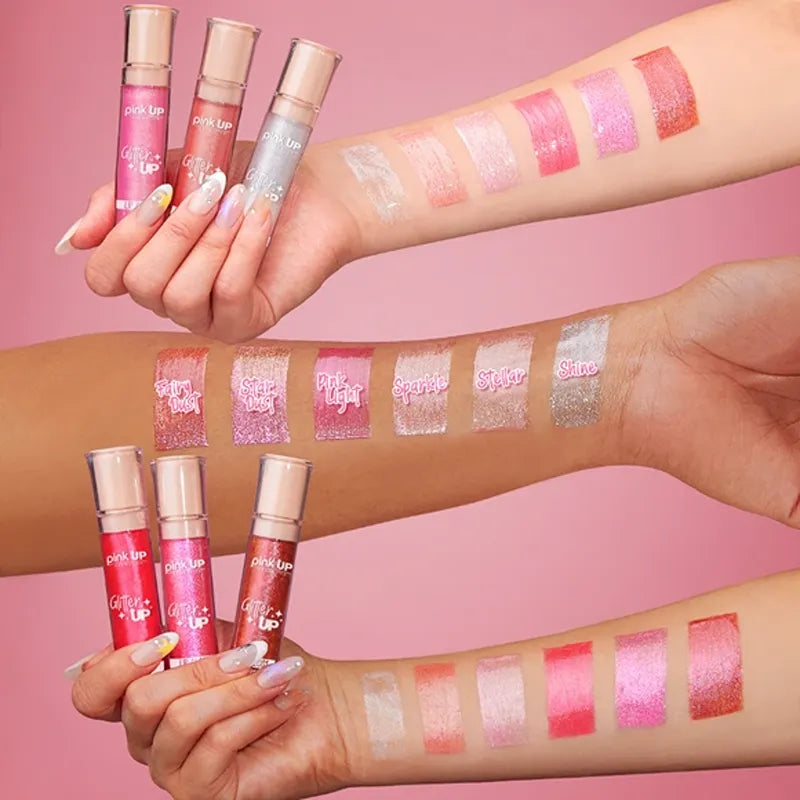 Lip Gloss Glitter Up- Pink Up