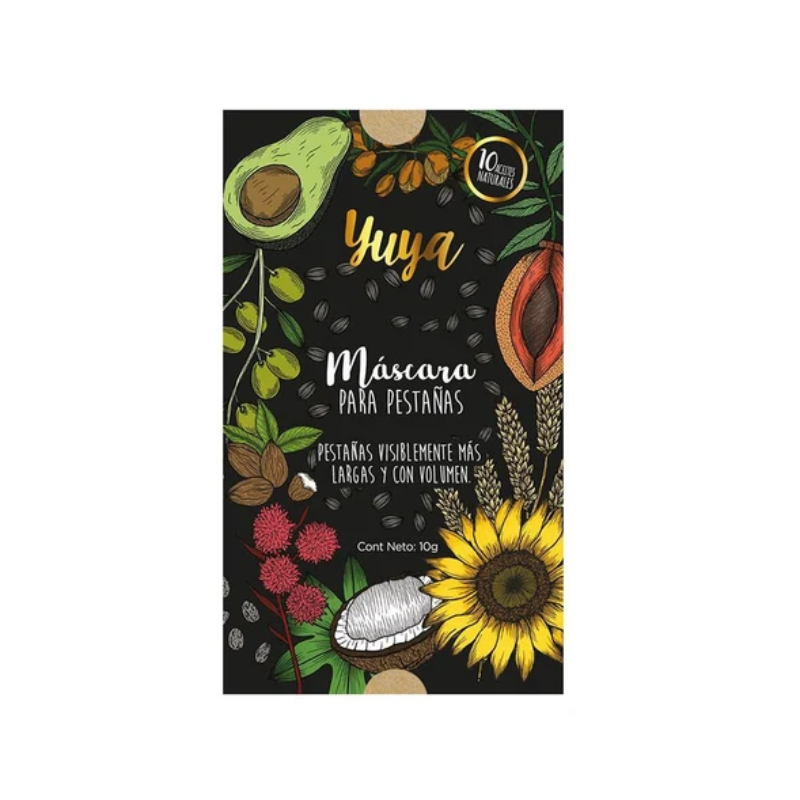 Máscara de pestañas 10 aceites naturales (Negro) - Yuya
