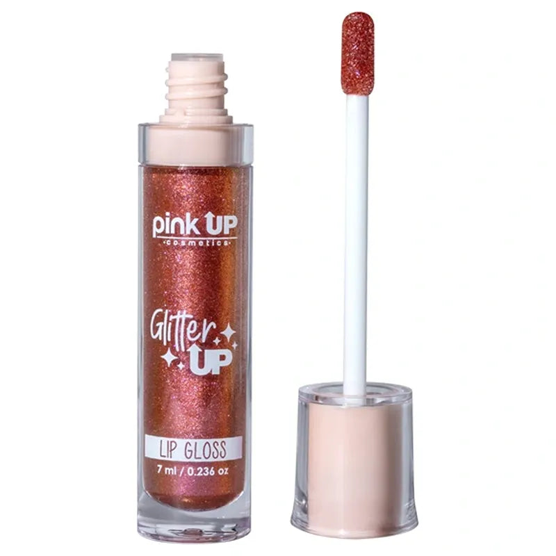 Lip Gloss Glitter Up- Pink Up