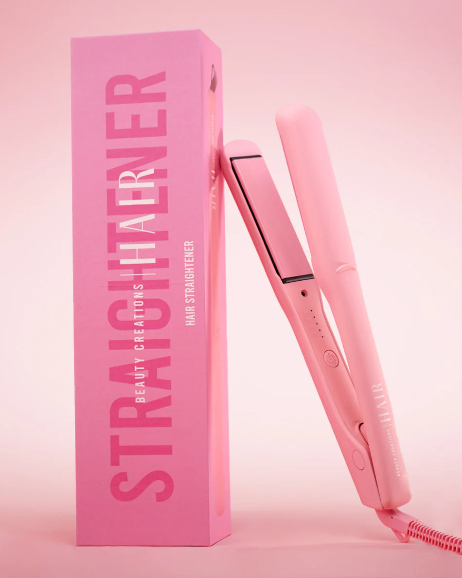 Plancha de cabello alisadora rosa