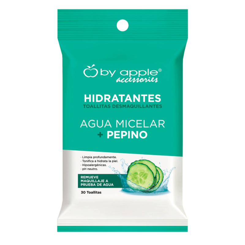 Toallitas agua micelar+pepino- By apple