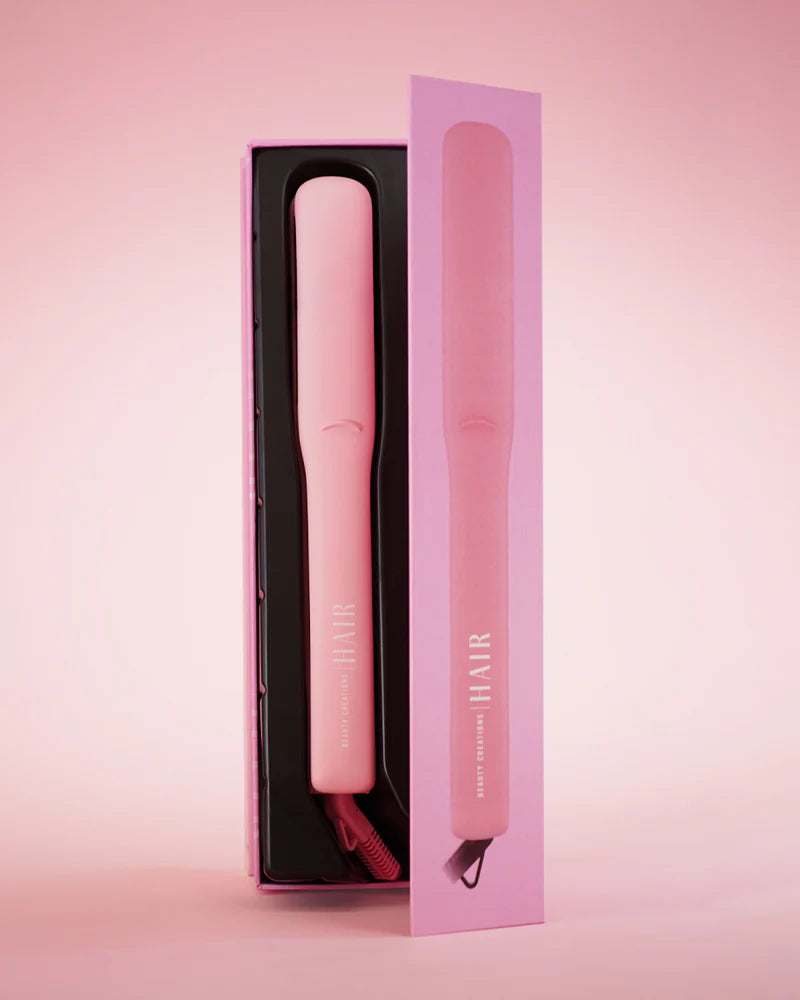 Plancha de cabello alisadora rosa